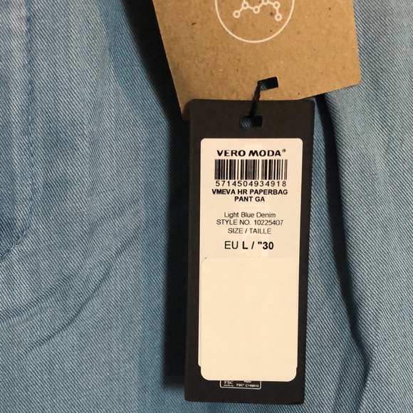 Vero Moda Paperbag Denim Pants - Picture 14 of 15